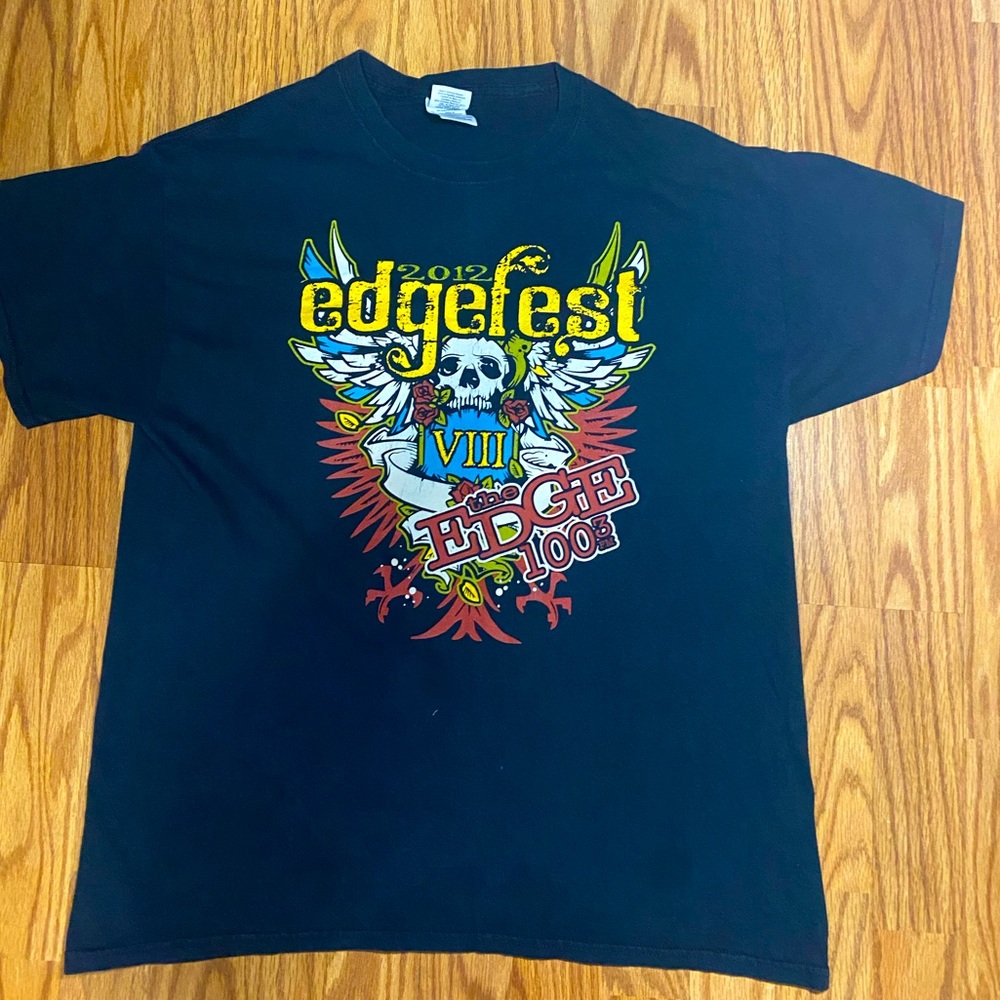 *vintage* Gildan heavy cotton shirt edgefest 2012 shirt